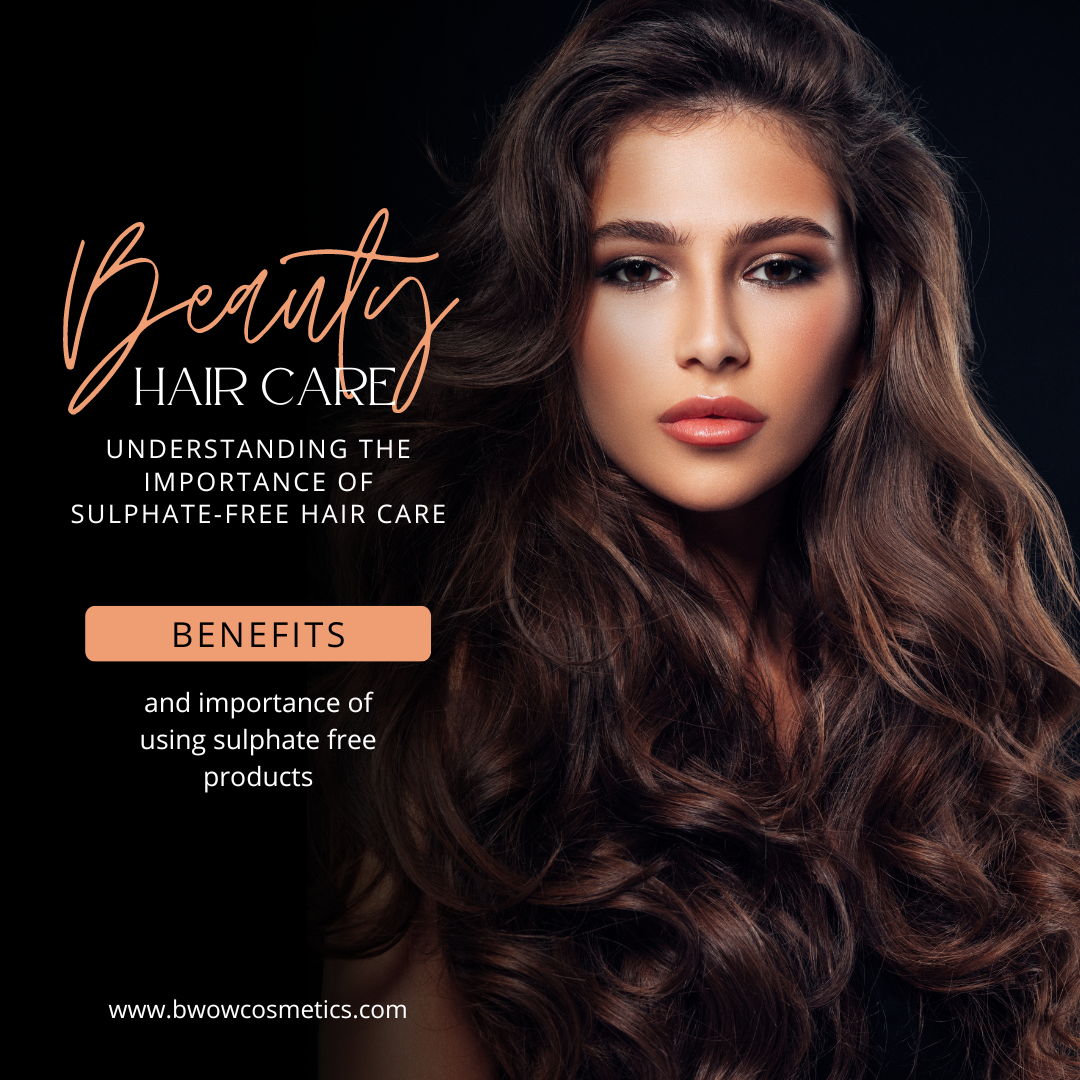 Healthy hair flowing over shoulders, demonstrating the benefits of using sulphate-free shampoo and conditioner