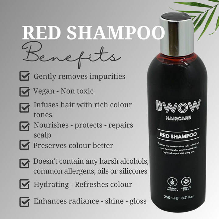Shampoo de luxo vegano para cabelos ruivos