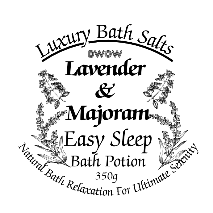 Natural Luxury Bath Salt, for Complete Relax Sleep: Lavender and Majoram Infused Aromatherapy Potion for a Deep Body Relaxation