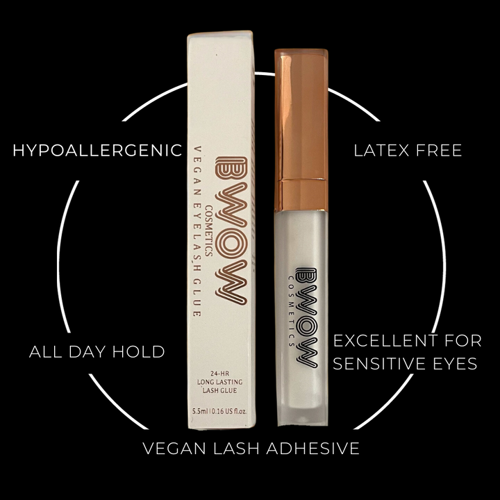 Hypoallergenic Vegan White Eyelash Glue Latex-Free Adhesive for False Lashes