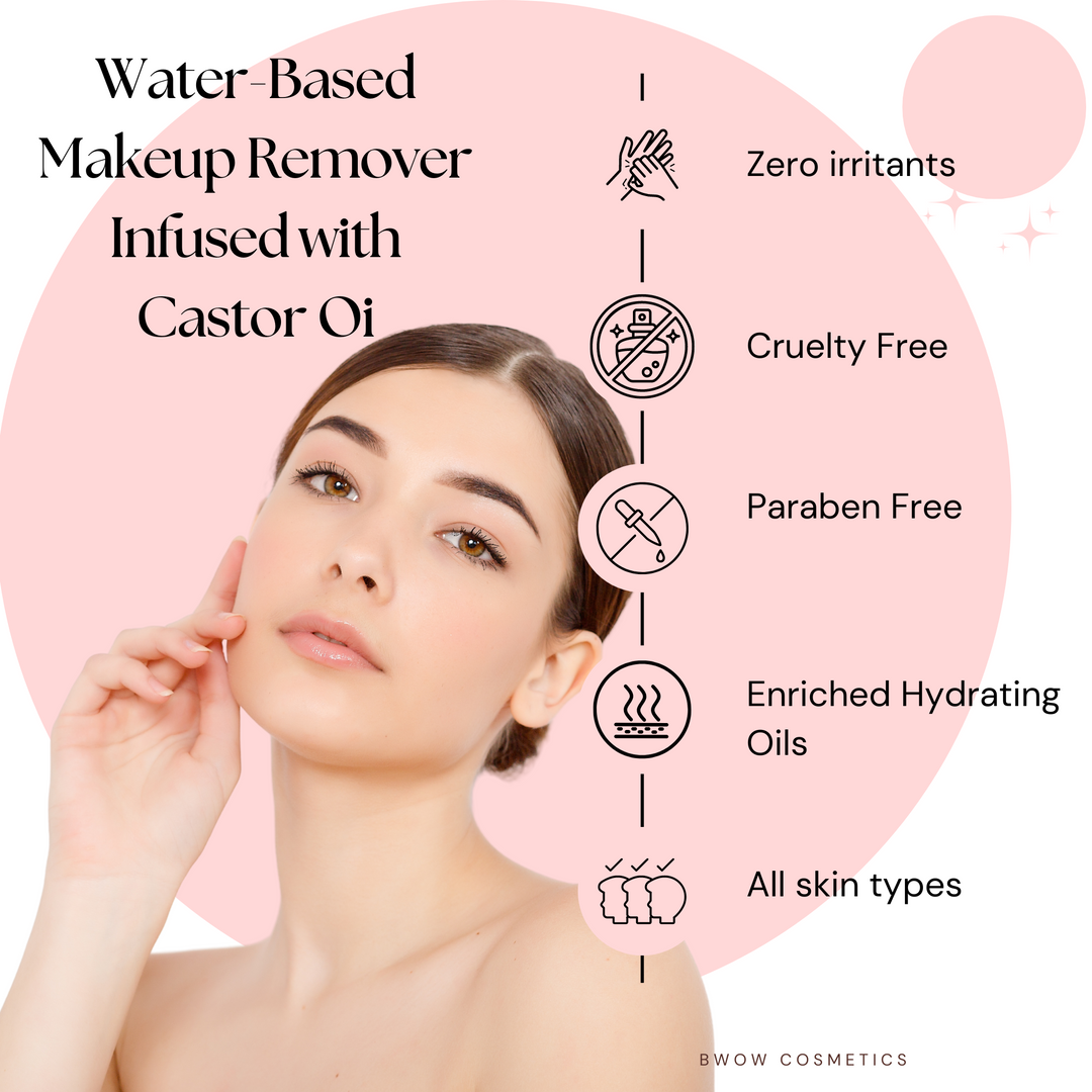 Water-Based Makeup Remover Infused with Castor Oil: Gentle Cleansing Solution
