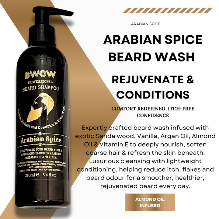 REJUVENATING BEARD WASH ARABIAN SPICE 250ml VEGAN