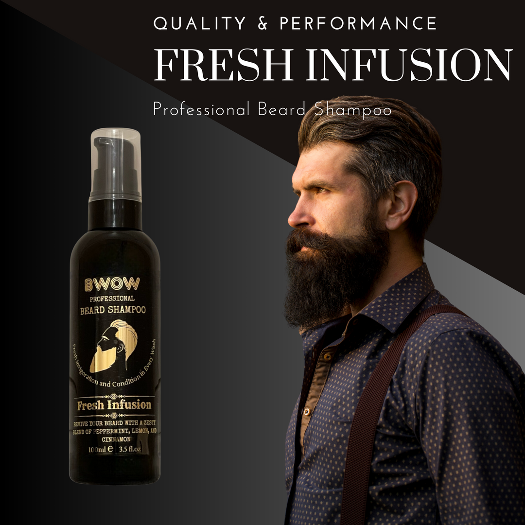 BWOW Professional Beard Shampoo - Vegan - Fresh Infusion 100ml