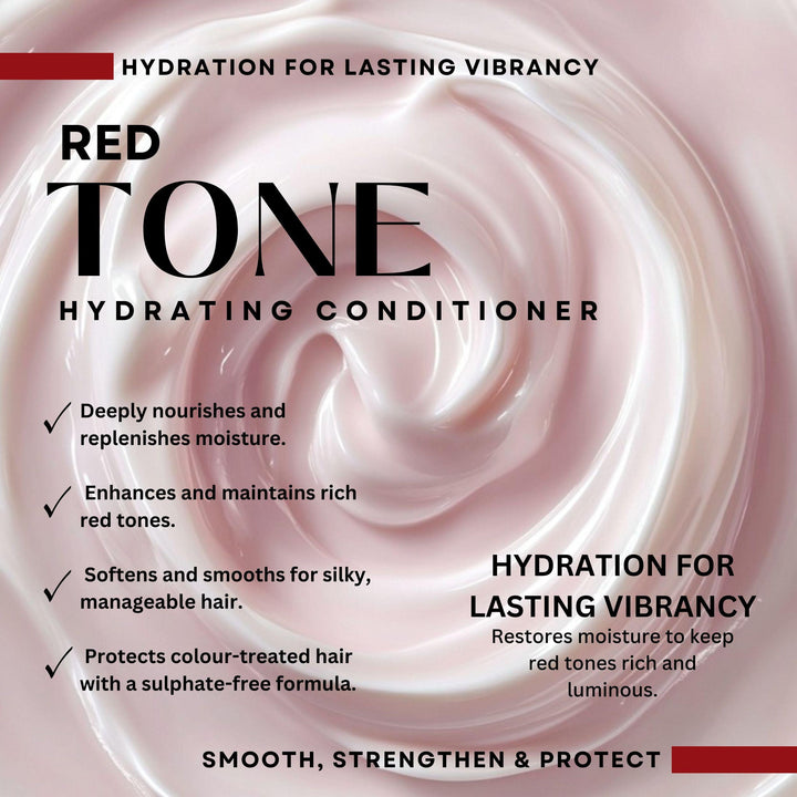 Red Hair Shampoo &amp; Conditioner Set Vegan 250ml x2 - Vegan Shampoo And Conditioner Set - Colour-Treated Hair Care - Sulphate-Free Formula