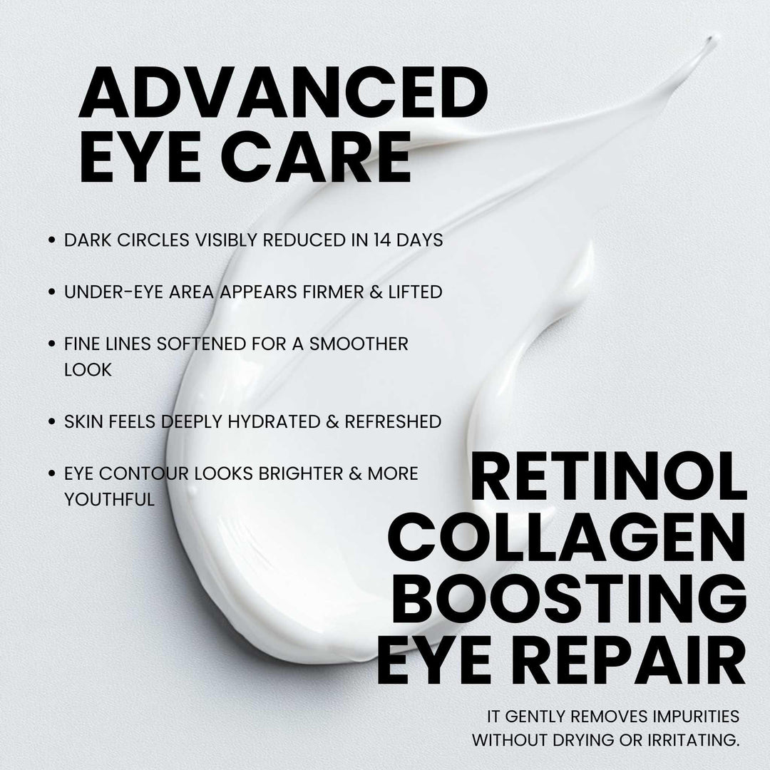 Dark circles eye cream with retinol &amp; caffeine for anti-ageing skincare