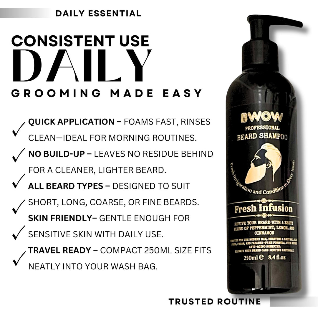 REVIVE BEARD WASH SHAMPOO 4-in-1 FRESH INFUSION VEGAN 250ml