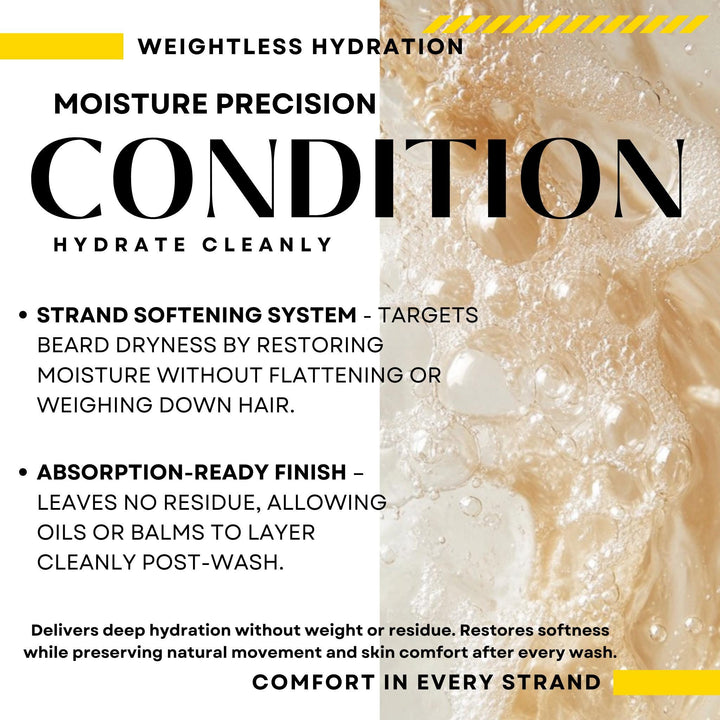 Reconditioning beard care routine for men