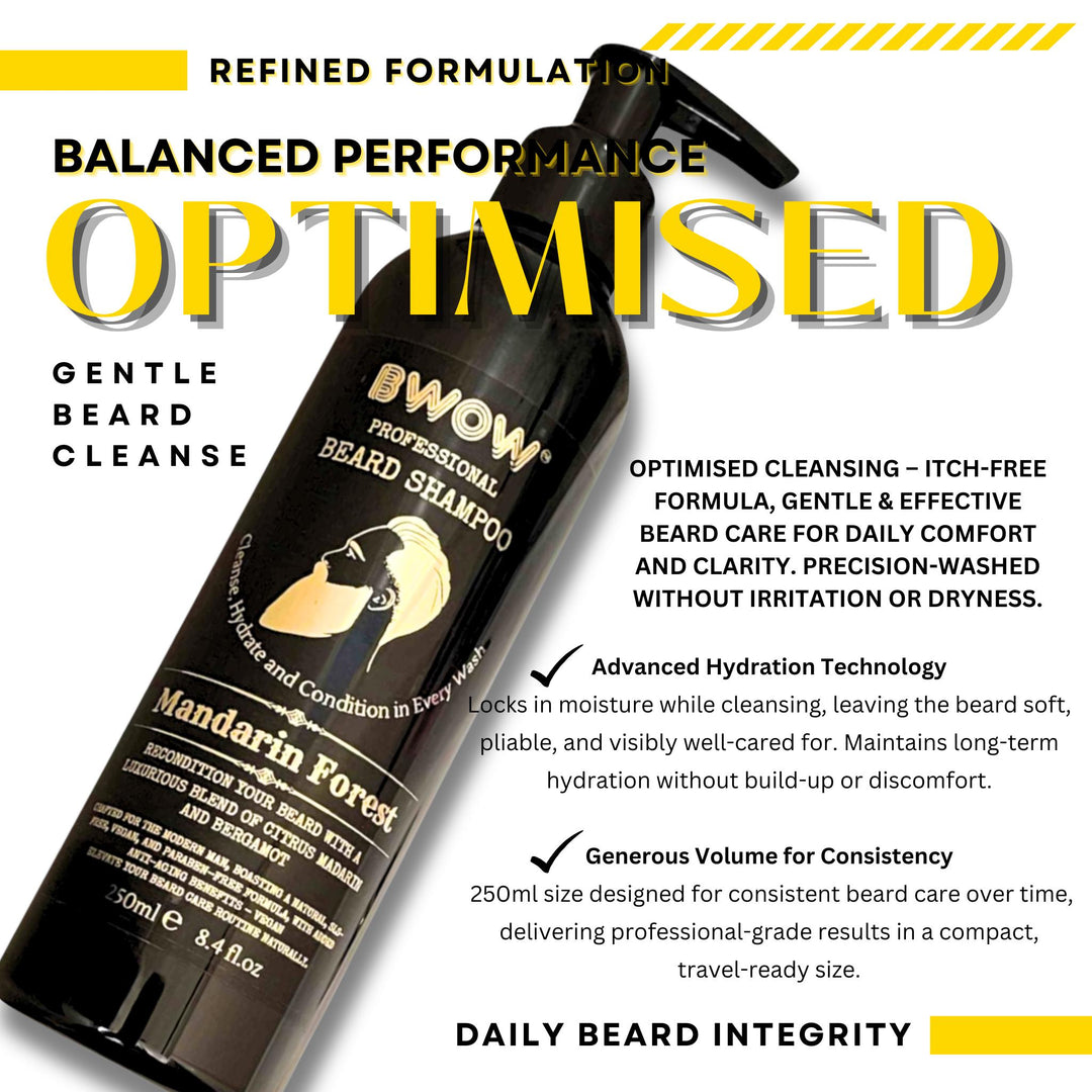 RECONDITIONING BEARD WASH SHAMPOO MANDARIN FOREST 250ml VEGAN