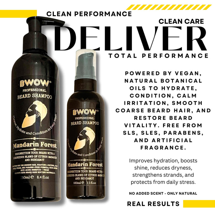 RECONDITIONING BEARD WASH SHAMPOO MANDARIN FOREST 250ml VEGAN