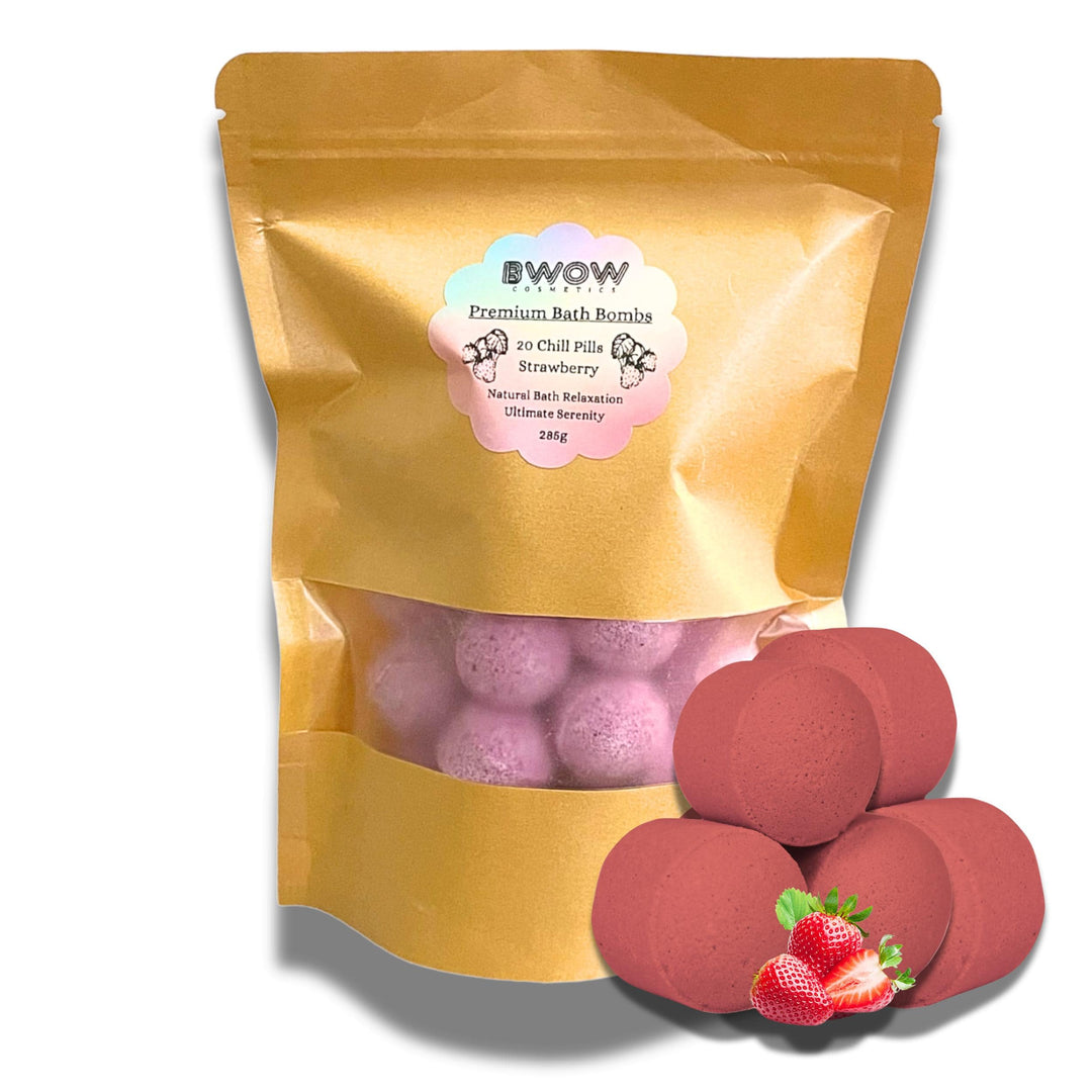 Strawberry Serenity Bliss 20 Bath Bomb Chill Pills
