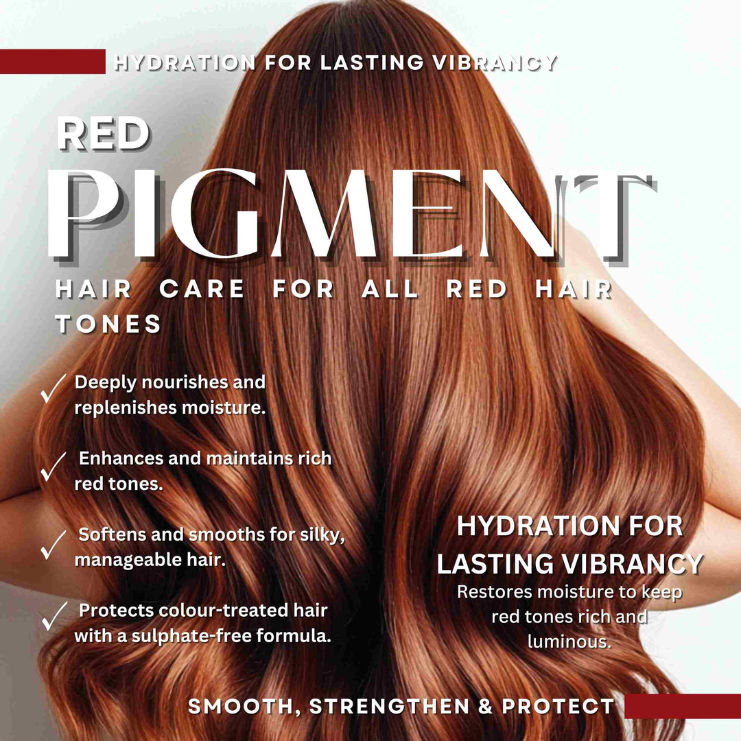 Red Hair Shampoo &amp; Conditioner Set Vegan 250ml x2 - Vegan Shampoo And Conditioner Set - Colour-Treated Hair Care - Sulphate-Free Formula