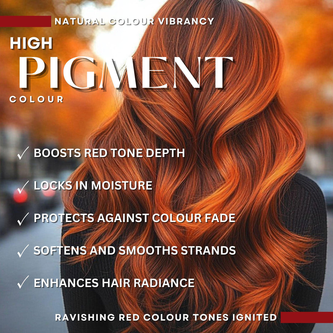 Red Hair Shampoo &amp; Conditioner Set Vegan 250ml x2 - Vegan Shampoo And Conditioner Set - Colour-Treated Hair Care - Sulphate-Free Formula