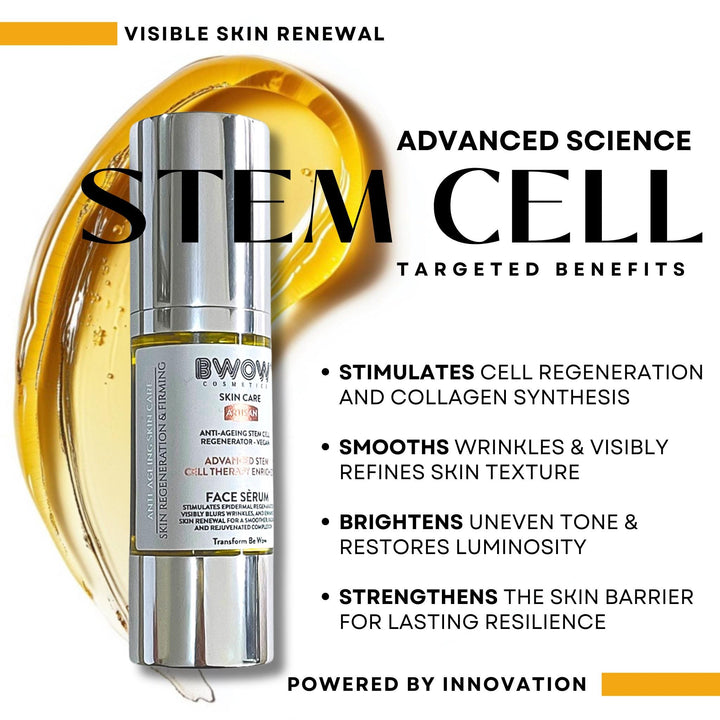 Advanced Anti-Ageing Stem Cell Regenerator Face Serum Retinol Vegan 30ml - BWOW Cosmetics