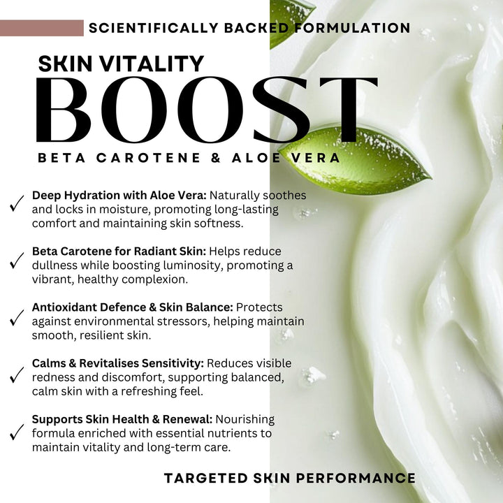 SPF skincare product containing beta-carotene antioxidants
