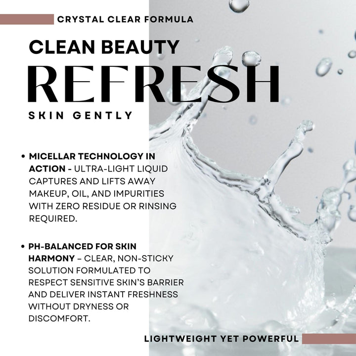 Pro Sensitive Micellar Water Cleansing Enriched Aloe Vera Natural Extracts to Cleanse, Refresh &amp; Balance Vegan Daily Skin Care 250ml - BWOW Cosmetics
