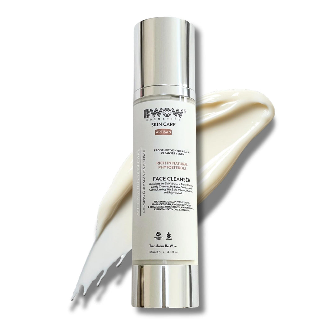 Pro Sensitive Hydra Calm Face Cleanser Rich Natural Phytosterols for Calming & Rebalancing Anti Ageing Vegan Skincare 100ml - BWOW Cosmetics