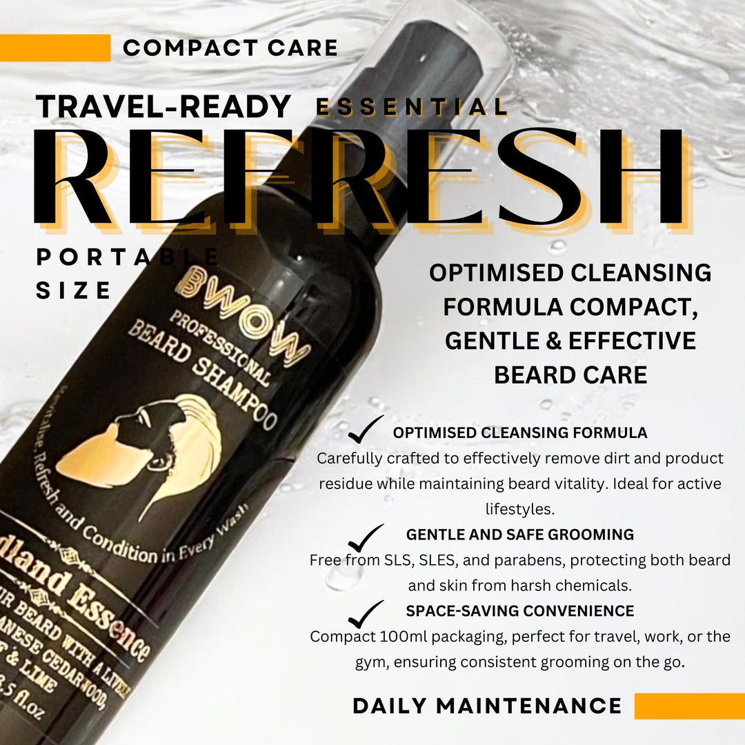 REVITALISING BEARD WASH SHAMPOO WOODLAND ESSENCE 100ml VEGAN