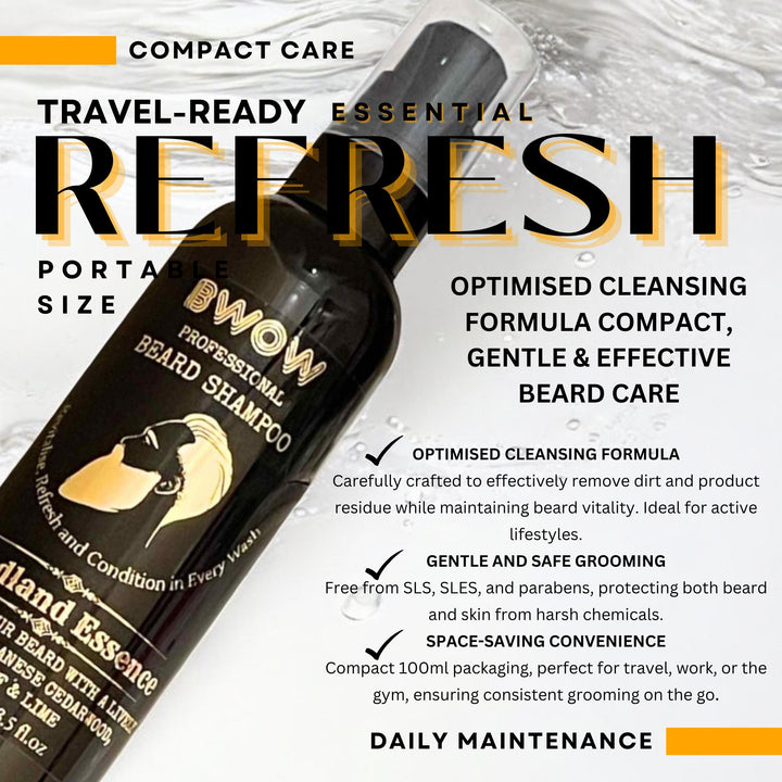 REVITALISING BEARD WASH SHAMPOO WOODLAND ESSENCE 100ml VEGAN