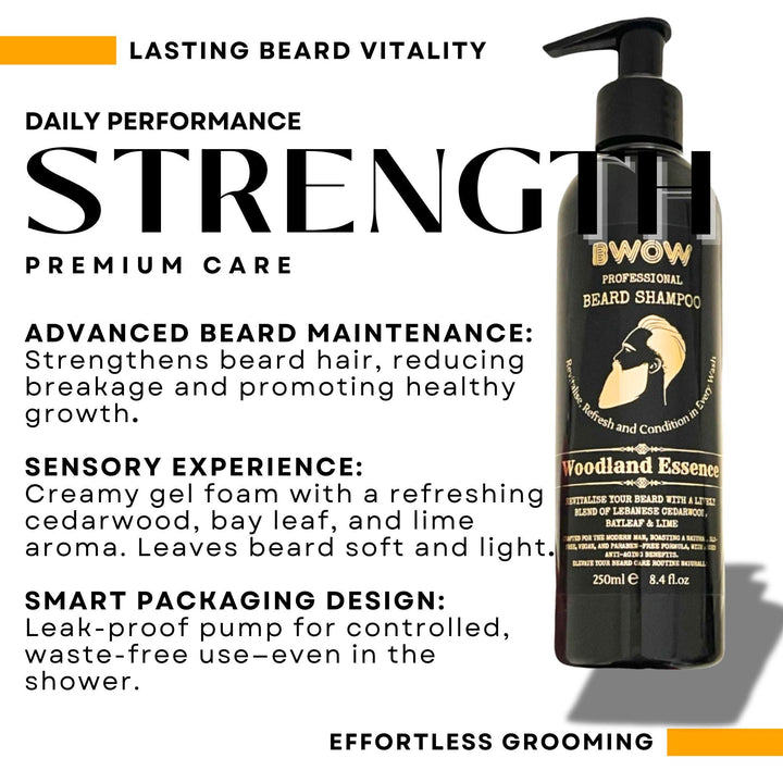 Revitalise Beard Wash Shampoo Woodland Essence Vegan 250ml