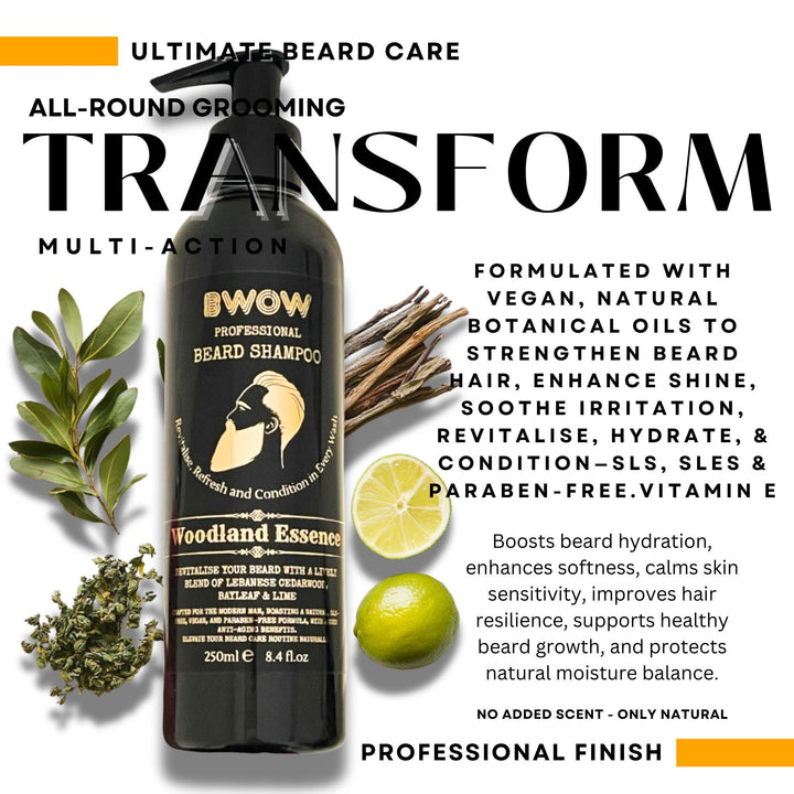 Revitalise Beard Wash Shampoo Woodland Essence Vegan 250ml