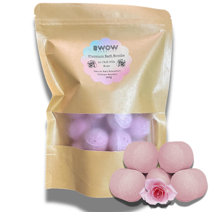 Rose Serenity Bliss 20 Bath Bomb Chill Pills