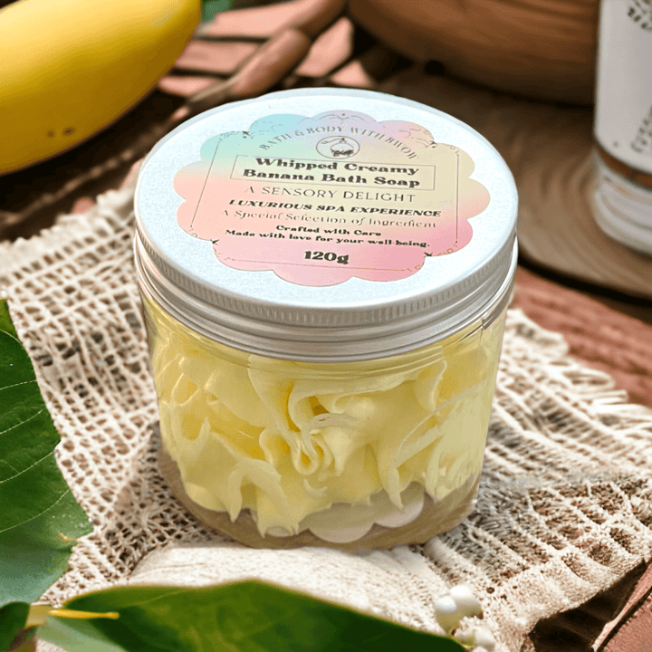 Indulge in Luxury with Whipped Creamy Banana Bath Soap - A Sensory Delight 120g