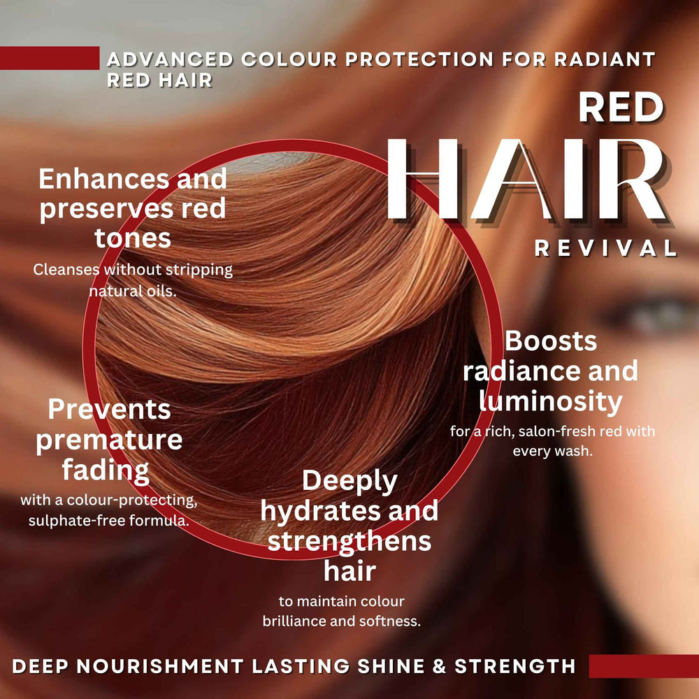 Red Hair Shampoo Enhance Revive Colour Redheads Vegan 250ml - BWOW Cosmetics