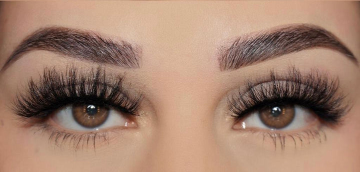 long, natural false lashes